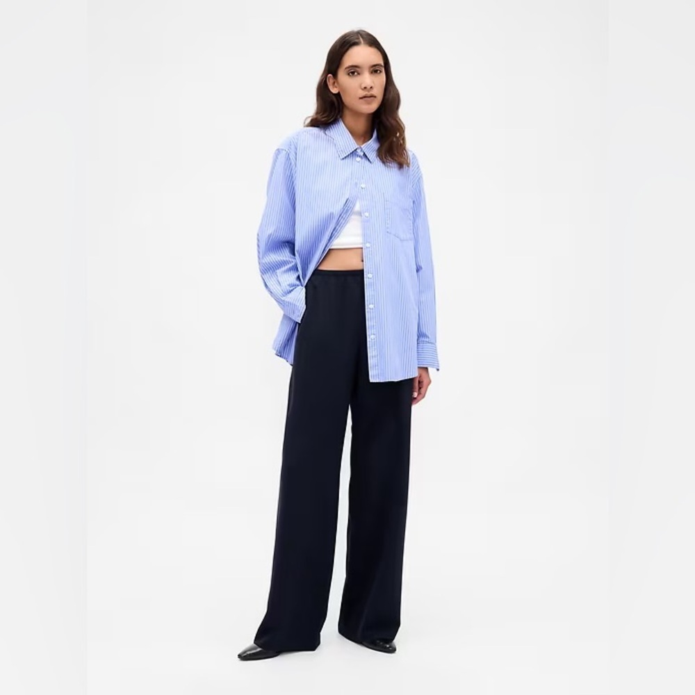 NEW! GAP New Classic Navy Blue Easy Wide-Leg Pants - Multiple🩷818696